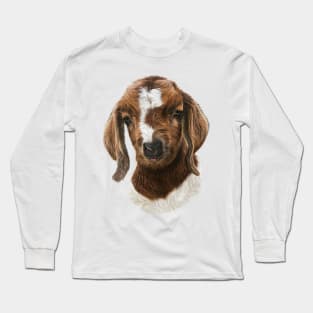 Portrait of a Goat  - Boer Goat Baby Nicklaus Long Sleeve T-Shirt